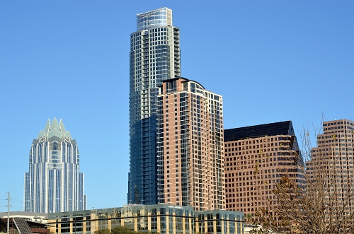 Skyline in Brown and Blue  Skyline in Brown and Blue